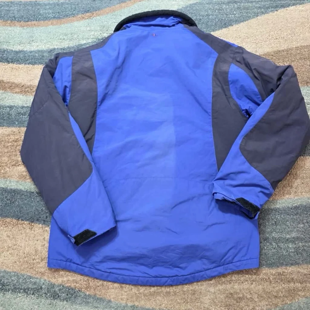 Vintage Polo Ralph Lauren Ski Jacket Mens Large Blue Insulated Coat Nylon Shell